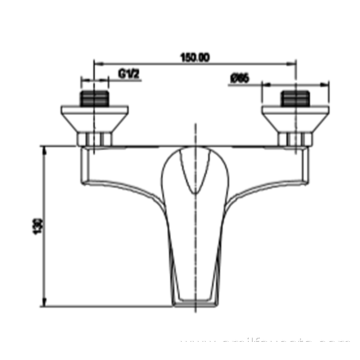 Bathroom bathtub spout single handle faucet